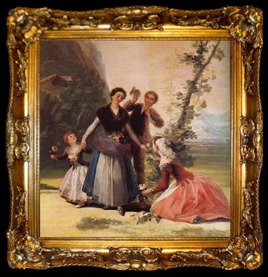 framed  Francisco de Goya Blomsterforsaljerskan,omkring, ta009-2